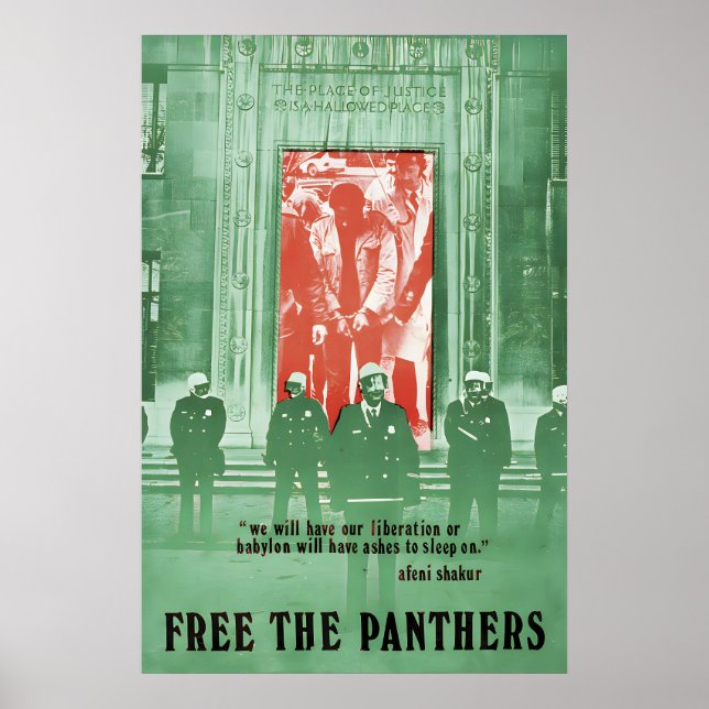 Affiche Libérez les Black Panthers Nous aurons not (Devant)
