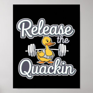 Affiche Libérez Quackin Gym Bodybuilding —
