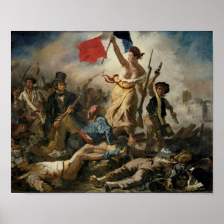 Affiche Liberté à la tête du peuple, Delacroix