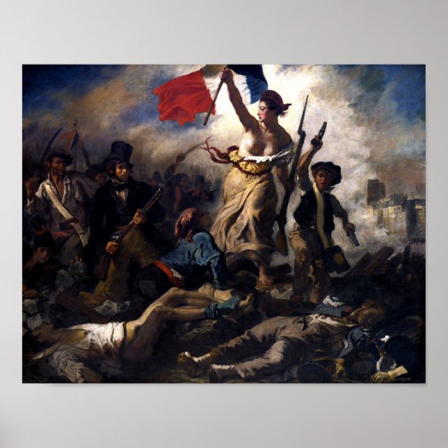 Affiche Liberté À La Tête Du Peuple — Révolution Française (Devant)