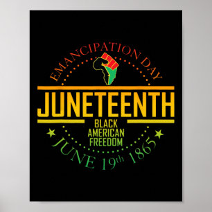 Affiche Liberté afro-américaine Histoire noire 19 juin