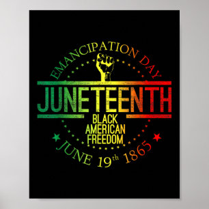 Affiche Liberté afro-américaine Histoire noire 19 juin 6