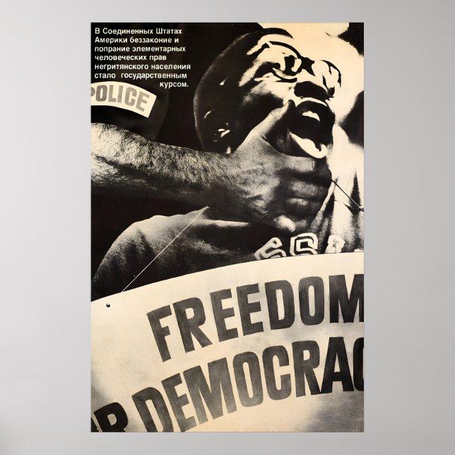 Affiche Liberté américaine Racisme aux États-Unis  (Devant)