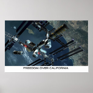 Affiche Liberté au-dessus de la Californie
