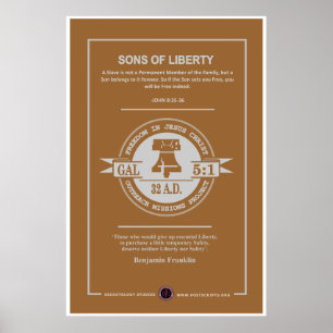 Affiche Liberté Bell-Liberté en Jésus-Christ