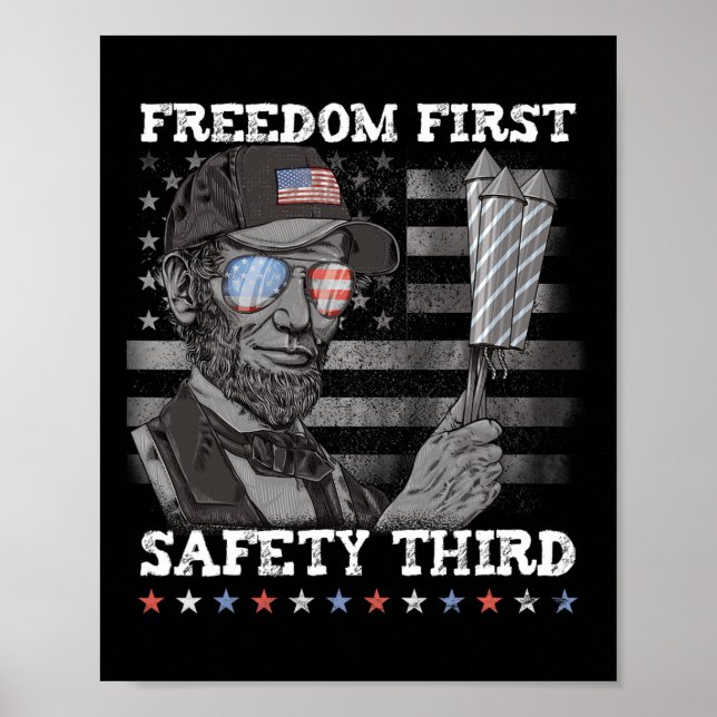 Affiche Liberté d'abord sécurité troisième feux d'artifice (Devant)