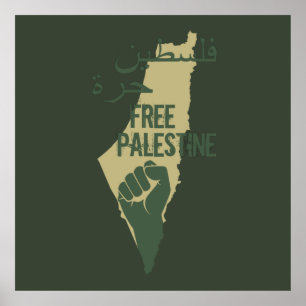 Affiche liberté de la palestine libre pour la palestine