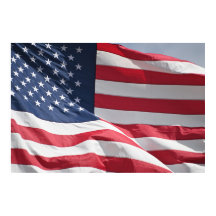 Liberté drapeau américain agitant dans la brise