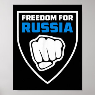 Affiche Liberté Légion Pour La Russie Anti-Guerre Drapeau