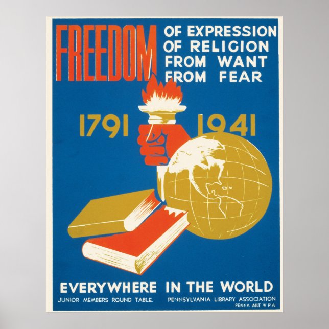 Affiche Liberté ~ Partout dans le monde (Devant)