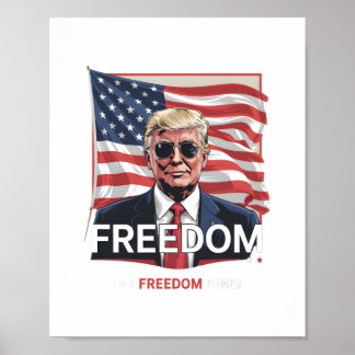 Affiche Liberté patriotique, laissez la liberté tourner