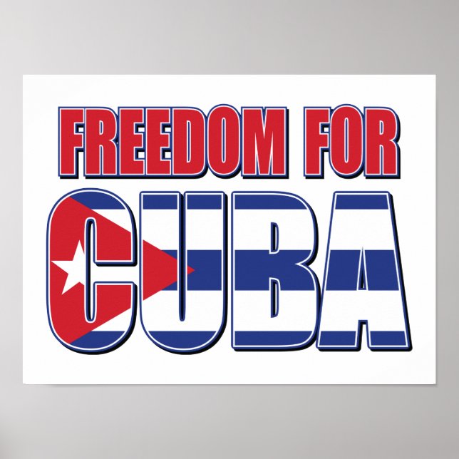 Affiche Liberté pour Cuba (Devant)