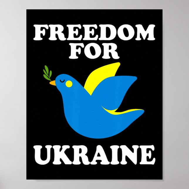 Affiche Liberté pour l'Ukraine Soutenez l'Ukrainien  (Devant)