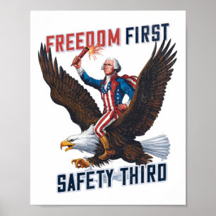 Affiche Liberté Première Sécurité Troisième 4 juillet Patr
