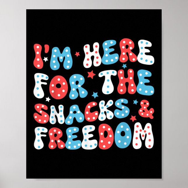 Affiche Liberté Snack Rouge Blanc Patriotique Liberté Indé (Devant)