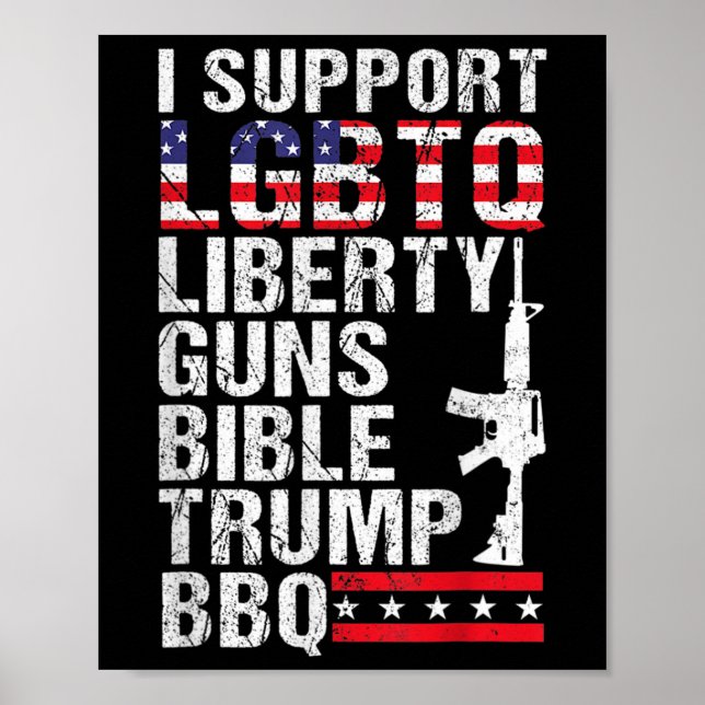 Affiche Liberty Guns Bible Trump Bbq (Devant)