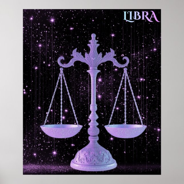 Affiche Libra Céleste – Art Astrologique (Devant)
