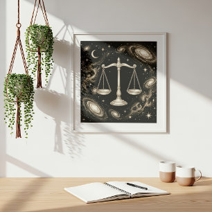 Affiche Libra Zodiaque Céleste Astrologie