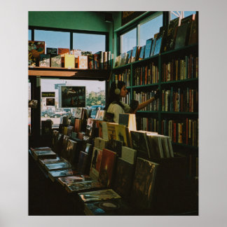 Affiche Librairie Après-midi | Art de l'amant de livre vin