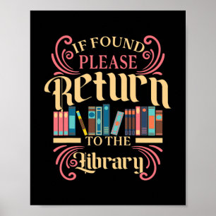 Affiche Librarian Bookworm Book Lover Library