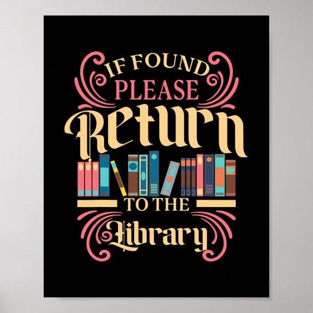 Affiche Librarian Bookworm Book Lover Library (Devant)