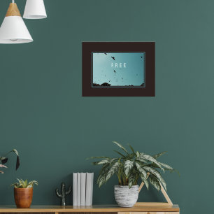 Affiche Libre circulation des oiseaux dans le ciel
