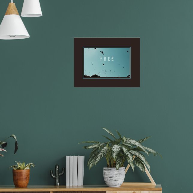 Affiche Libre circulation des oiseaux dans le ciel (Salon 1)