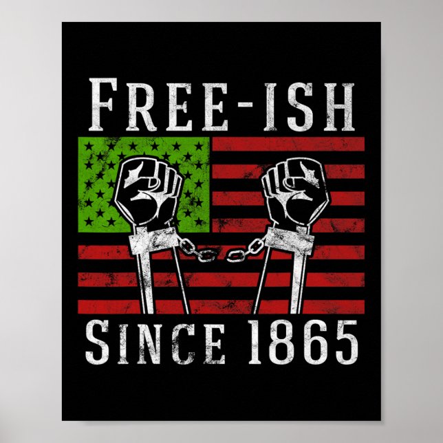 Affiche Libre depuis 1865 Jour 1865 Black Pride Gratuit (Devant)