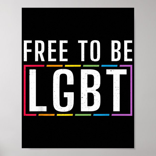 Affiche Libre d'être LGBT Bisexual Lesbian Gay pride (Devant)