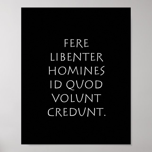 Affiche Libre homines id quod crédit volontaire (Devant)