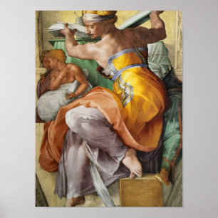 Affiche Libyan Sibyl, Chapelle Sixtine par Michel-Ange
