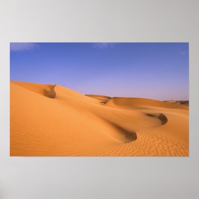 Affiche Libye, Fezzan, désert du Sahara, Erg Murzuq, Sable (Devant)