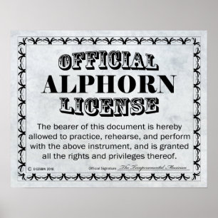 Affiche Licence Alphorn