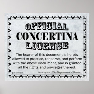 Affiche Licence Concertina
