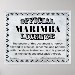 Affiche Licence Marimba