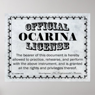 Affiche Licence Ocarina