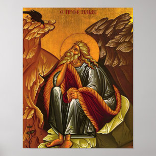 Affiche L'icône orthodoxe du saint prophète Élie
