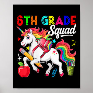 Affiche Licorne à clous pour la rentrée scolaire des femme