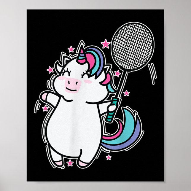Affiche Licorne Badminton  (Devant)