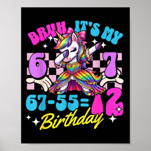 Affiche Licorne de 67-5512 pour 12 ans qui fait le dab Gir