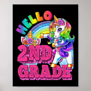 Affiche Licorne de deuxième année de brossage interdentair