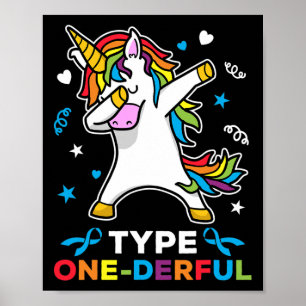 Affiche Licorne de sensibilisation au diabète de type 1 Ty