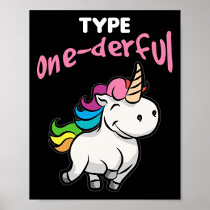 Affiche Licorne de sensibilisation au diabète diabétique T