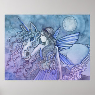 Affiche licorne et fée par Molly Harrison
