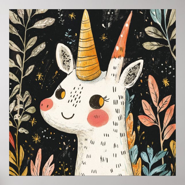 Affiche Licorne fantaisiste 🌟🦄 (Devant)
