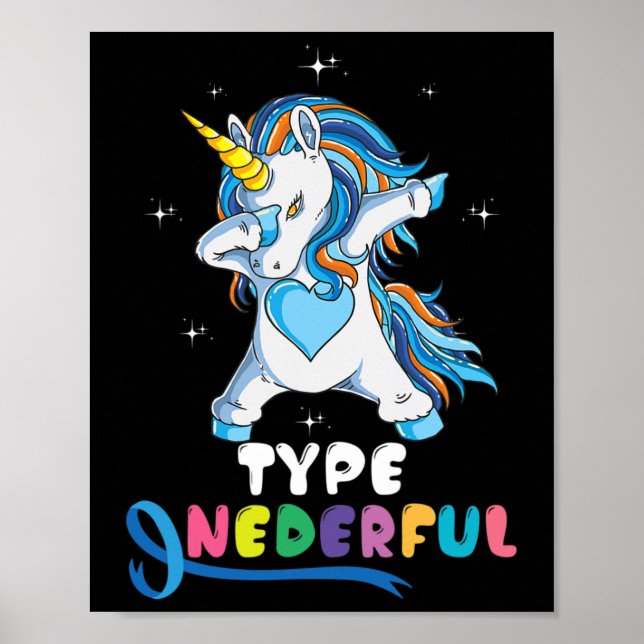 Affiche Licorne Incroyable Dub Sensibilisation au diabète  (Devant)