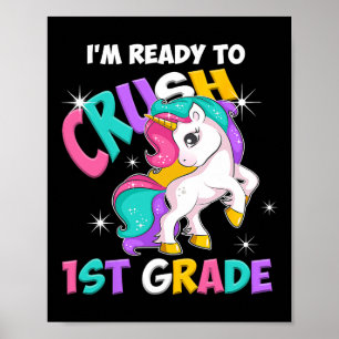 Affiche Licorne Je Suis Prêt À Écraser Filles De 1re Année