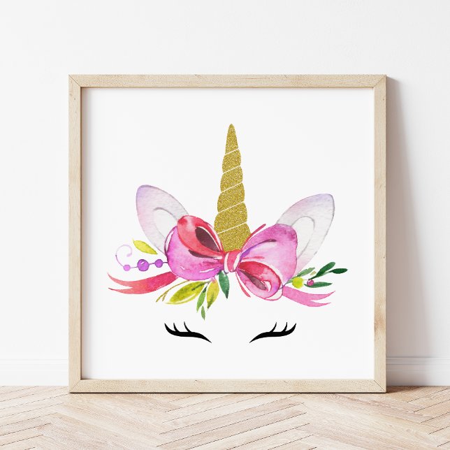 Affiche Licorne Mignonne, Licorne Magique, Chambre de Fill (Créateur téléchargé)