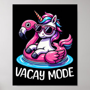 Affiche Licorne Mignonne Mode Vacances Drôle Famille Vacan