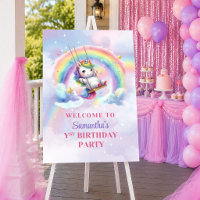 Licorne Pastel Magique Fille Anniversaire Bienvenu